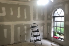 living room drywall repair
